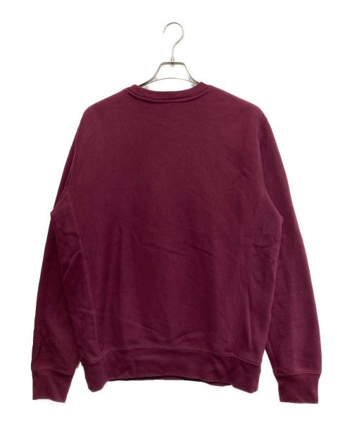 IRAK（アイラック）IRAK (アイラック) Box Logo Crewneck Sweatshirt バーガンディー サイズ:Ｍの古着・服飾アイテム