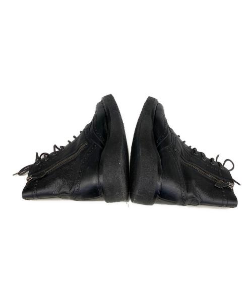foot the coacher（フットザコーチャー）foot the coacher (フットザコーチャー) サイドジップウィングチップレザーブーツ ブラック サイズ:8 2/1の古着・服飾アイテム
