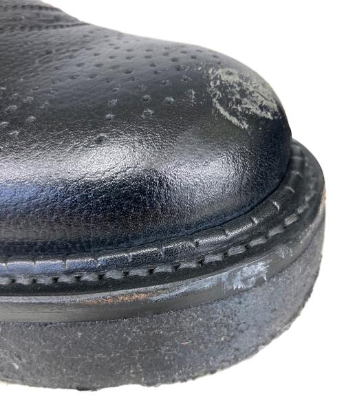 foot the coacher（フットザコーチャー）foot the coacher (フットザコーチャー) サイドジップウィングチップレザーブーツ ブラック サイズ:8 2/1の古着・服飾アイテム