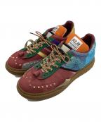 KOLORカラー）の古着「ルチマテリアル ローカットスニーカー」｜ボルドー