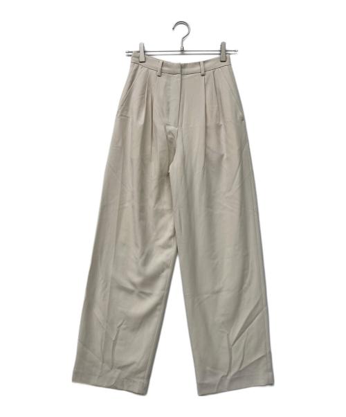 CLANE（クラネ）CLANE (クラネ) BASIC TUCK PANTS アイボリーの古着・服飾アイテム