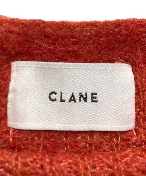 CLANE（クラネ）CLANE (クラネ) BOAT NECK MOHAIR OVER KNIT TOPS レッド サイズ:ＳＩＺＥ１の古着・服飾アイテム