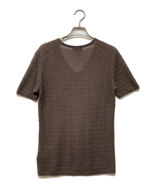 theory（セオリー）theory (セオリー) リネン混ケーブルニット ブラウン サイズ:Sの古着・服飾アイテム