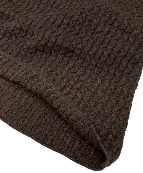 theory（セオリー）theory (セオリー) リネン混ケーブルニット ブラウン サイズ:Sの古着・服飾アイテム