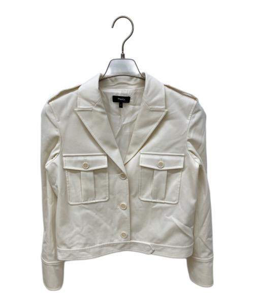 theory（セオリー）theory (セオリー) Textured GAB BXY Military JKT ホワイトの古着・服飾アイテム