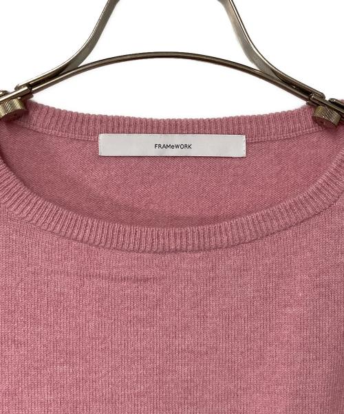 FRAMeWORK（フレームワーク）FRAMeWORK (フレームワーク) オーバーサイズクルーネックプルオーバー ピンク サイズ:-の古着・服飾アイテム