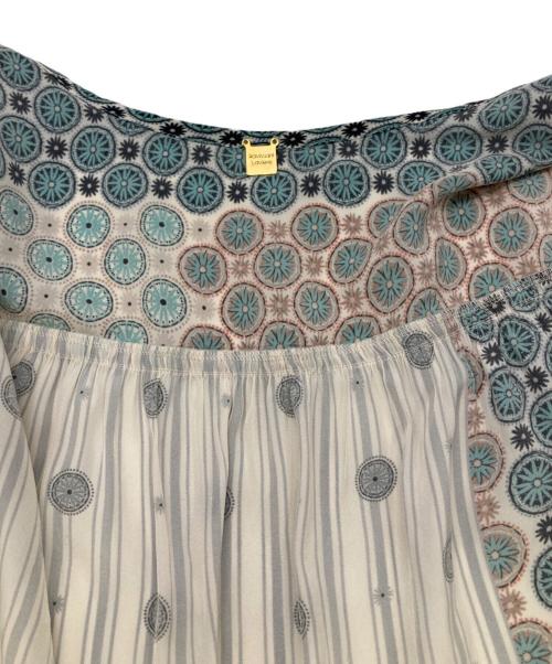 Ravissant Laviere（ラヴィソン ラヴィエール）Ravissant Laviere (ラヴィソン ラヴィエール) 小紋プリントカシュクールラップワンピース グリーン サイズ:38の古着・服飾アイテム