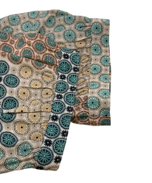 Ravissant Laviere（ラヴィソン ラヴィエール）Ravissant Laviere (ラヴィソン ラヴィエール) 小紋プリントカシュクールラップワンピース グリーン サイズ:38の古着・服飾アイテム