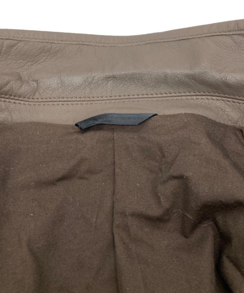 PAPAS（パパス）PAPAS (パパス) レザージャケット ブラウン サイズ:Lの古着・服飾アイテム