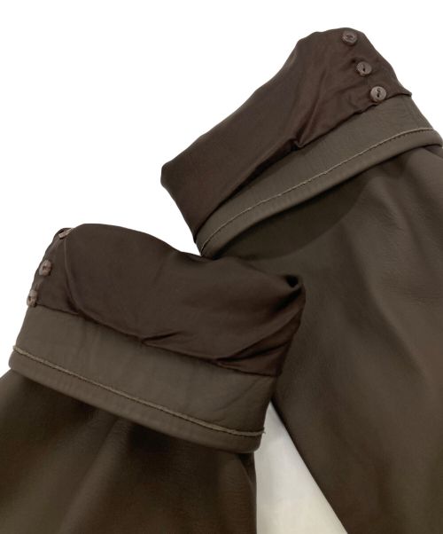 PAPAS（パパス）PAPAS (パパス) レザージャケット ブラウン サイズ:Lの古着・服飾アイテム