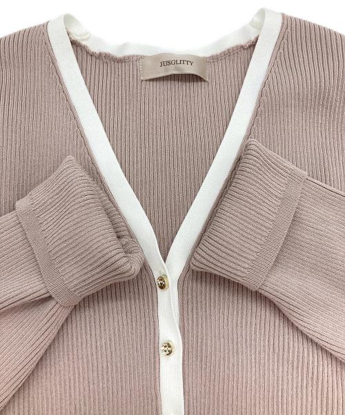 JUSGLITTY（ジャスグリッティー）JUSGLITTY (ジャスグリッティー) スプリングVカーデアンサンブル ピンク サイズ:2の古着・服飾アイテム