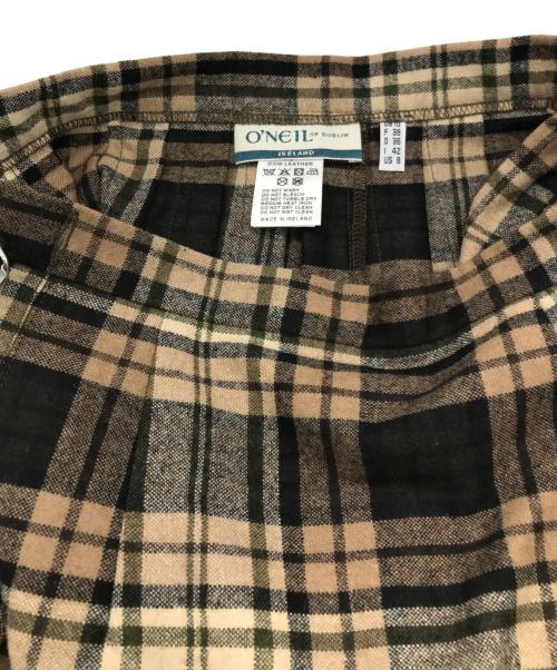O'NEIL OF DUBLIN（オニールオブダブリン）O'NEIL OF DUBLIN (オニールオブダブリン) キルトスカート ブラウン サイズ:GB 10の古着・服飾アイテム