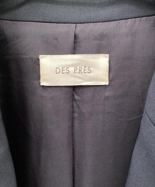 DES PRES（デ プレ）DES PRES (デ プレ) ウーステッドトロピカル ロングジャケットコート ブラック サイズ:Fの古着・服飾アイテム