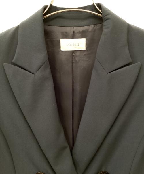 DES PRES（デ プレ）DES PRES (デ プレ) ウーステッドトロピカル ロングジャケットコート ブラック サイズ:Fの古着・服飾アイテム