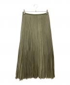 theoryセオリー）の古着「FRENCH LINEN PLEAT SKRT　1107313」｜グリーン