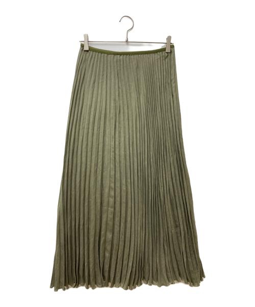 theory（セオリー）theory (セオリー) FRENCH LINEN PLEAT SKRT　1107313 グリーン サイズ:S 未使用品の古着・服飾アイテム