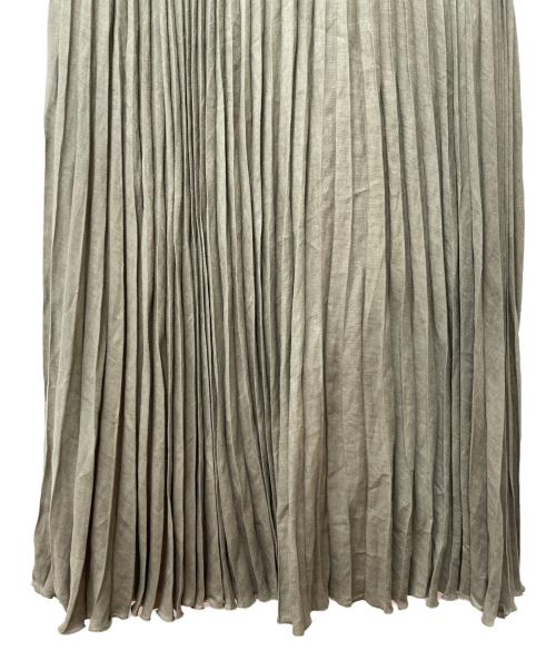 theory（セオリー）theory (セオリー) FRENCH LINEN PLEAT SKRT　1107313 グリーン サイズ:S 未使用品の古着・服飾アイテム