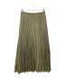 theory（セオリー）の古着「FRENCH LINEN PLEAT SKRT　1107313」｜グリーン