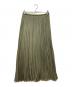 theory (セオリー) FRENCH LINEN PLEAT SKRT　1107313 グリーン サイズ:S 未使用品：6000円