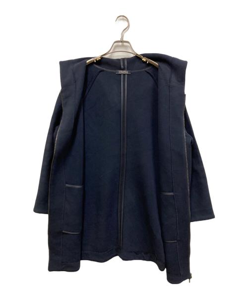 'S Max Mara（エスマックスマーラ）'S Max Mara (エスマックスマーラ) ビスコースロングジップパーカー ネイビー サイズ:SIZE Mの古着・服飾アイテム