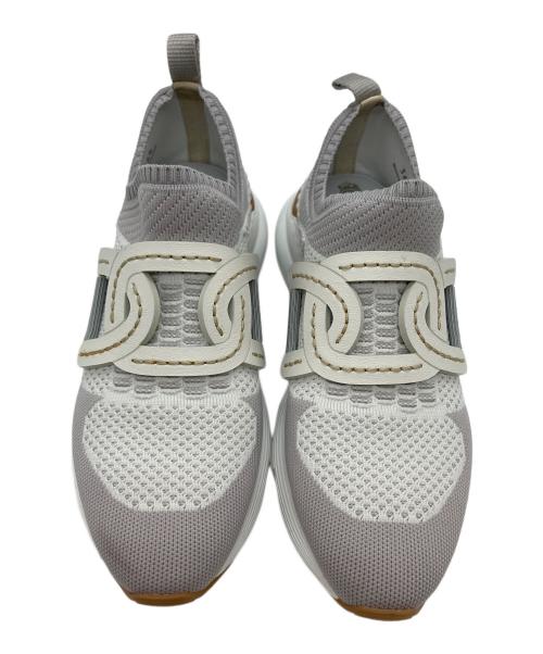 TOD'S（トッズ）TOD'S (トッズ) ハイテクファブリック スニーカー グレー×ホワイト サイズ:36　1/2の古着・服飾アイテム