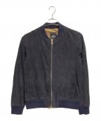 Cinquantaチンクワンタ）の古着「ゴートスエードボンバーブルゾン」｜ネイビー