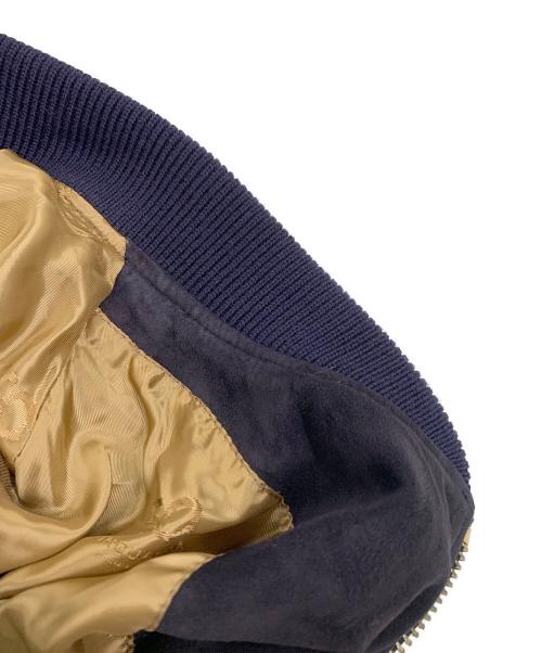 Cinquanta（チンクワンタ）Cinquanta (チンクワンタ) ゴートスエードボンバーブルゾン ネイビー サイズ:ＳＩＺＥ５０の古着・服飾アイテム