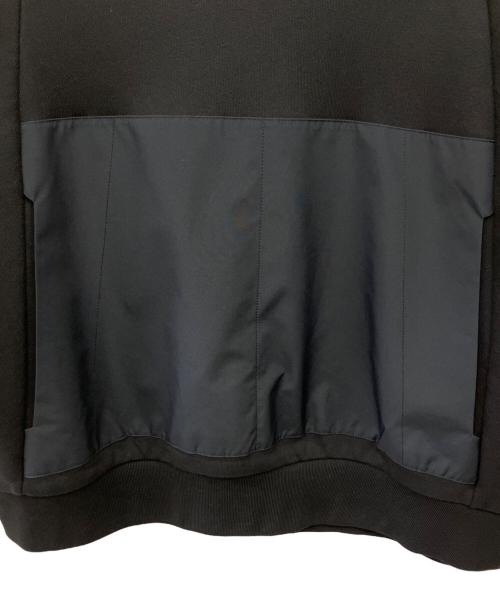 HERNO（ヘルノ）HERNO (ヘルノ) ラミナー マーセライズドコットンスウェットハーフジップフーディー ブラック サイズ:46の古着・服飾アイテム