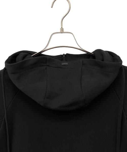 HERNO（ヘルノ）HERNO (ヘルノ) ラミナー マーセライズドコットンスウェットハーフジップフーディー ブラック サイズ:46の古着・服飾アイテム