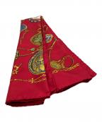 GUCCIグッチ）の古着「シルクスカーフ」｜レッド×ゴールド