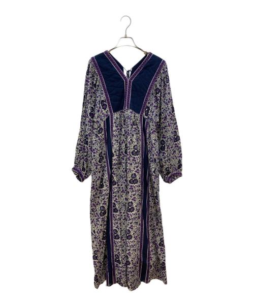 ne quittez pas（ヌキテパ）ne quittez pas (ヌキテパ) C.VOILE ETHNIC PRINT DRESS パープル サイズ:FREE 未使用品の古着・服飾アイテム