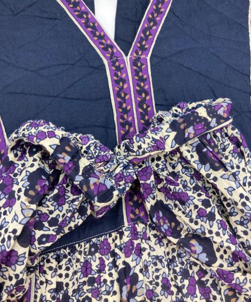 ne quittez pas（ヌキテパ）ne quittez pas (ヌキテパ) C.VOILE ETHNIC PRINT DRESS パープル サイズ:FREE 未使用品の古着・服飾アイテム