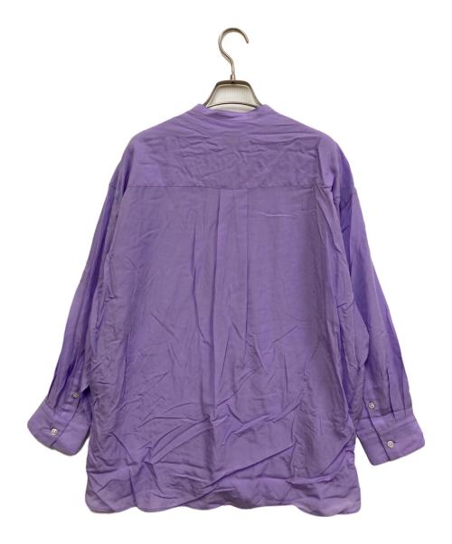 UNITED ARROWS（ユナイテッドアローズ）UNITED ARROWS (ユナイテッドアローズ) ポプリン シアー バンドカラーシャツ パープル サイズ:36の古着・服飾アイテム