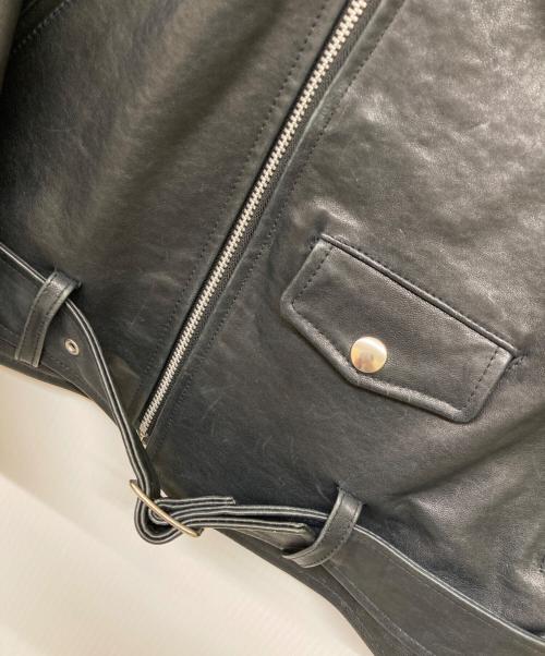 beautiful people（ビューティフルピープル）beautiful people (ビューティフルピープル) UNITED ARROWS (ユナイテッドアローズ) ダブルライダースジャケット ブラック サイズ:150の古着・服飾アイテム