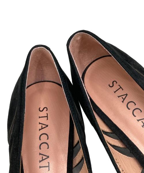 STACCATO（スタッカート）STACCATO (スタッカート) デザインカットワークパンプス ブラック サイズ:23.5の古着・服飾アイテム