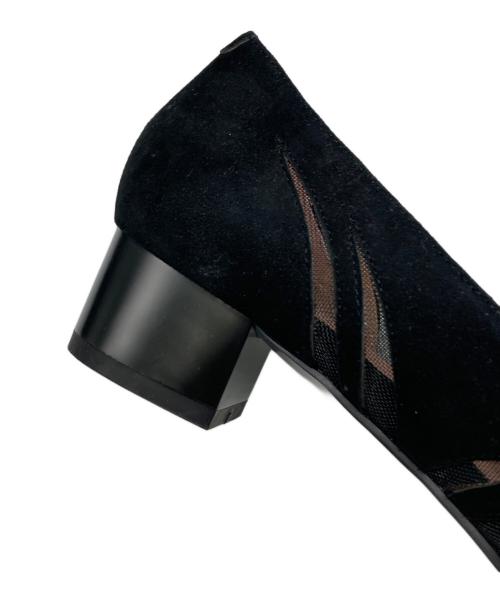 STACCATO（スタッカート）STACCATO (スタッカート) デザインカットワークパンプス ブラック サイズ:23.5の古着・服飾アイテム