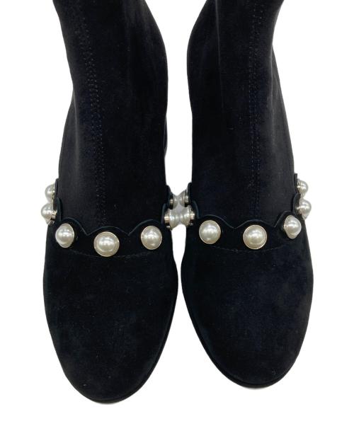 STACCATO（スタッカート）STACCATO (スタッカート) インステップパールストレッチブーツ ブラック サイズ:23.5の古着・服飾アイテム