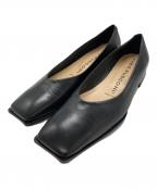 FABIO RUSCONIファビオルスコーニ）の古着「スクエアトウVカットカッターシューズ」｜ブラック