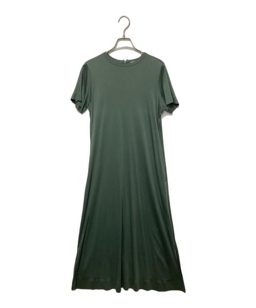 SANYO ESSENTIALS（サンヨーエッセンシャルズ）SANYO ESSENTIALS (サンヨーエッセンシャルズ) 半袖ワンピース グリーン サイズ:38の古着・服飾アイテム