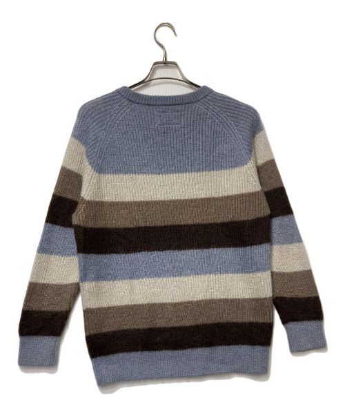 WACKO MARIA（ワコマリア）WACKO MARIA (ワコマリア) モヘヤ×シルクボーダーニット ブルー サイズ:-の古着・服飾アイテム