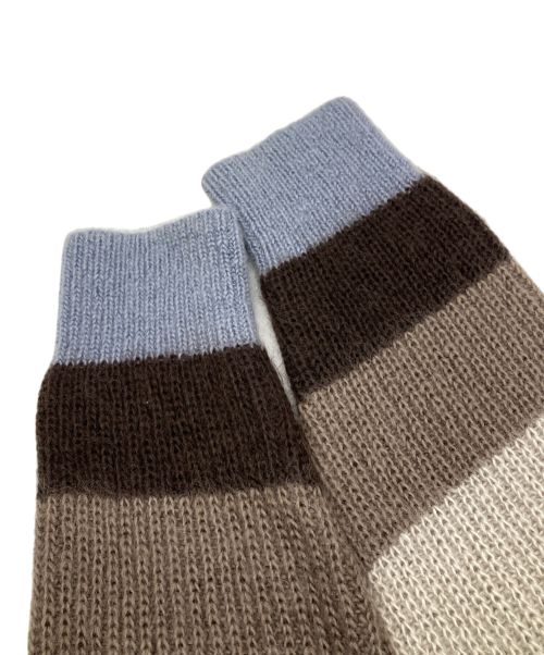 WACKO MARIA（ワコマリア）WACKO MARIA (ワコマリア) モヘヤ×シルクボーダーニット ブルー サイズ:-の古着・服飾アイテム