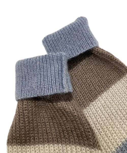 WACKO MARIA（ワコマリア）WACKO MARIA (ワコマリア) モヘヤ×シルクボーダーニット ブルー サイズ:-の古着・服飾アイテム