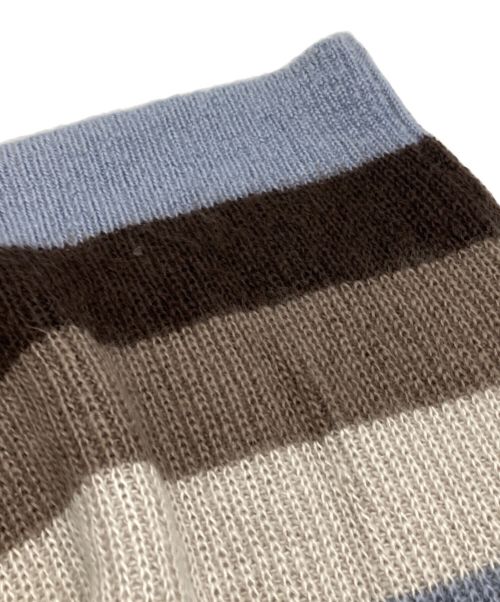 WACKO MARIA（ワコマリア）WACKO MARIA (ワコマリア) モヘヤ×シルクボーダーニット ブルー サイズ:-の古着・服飾アイテム