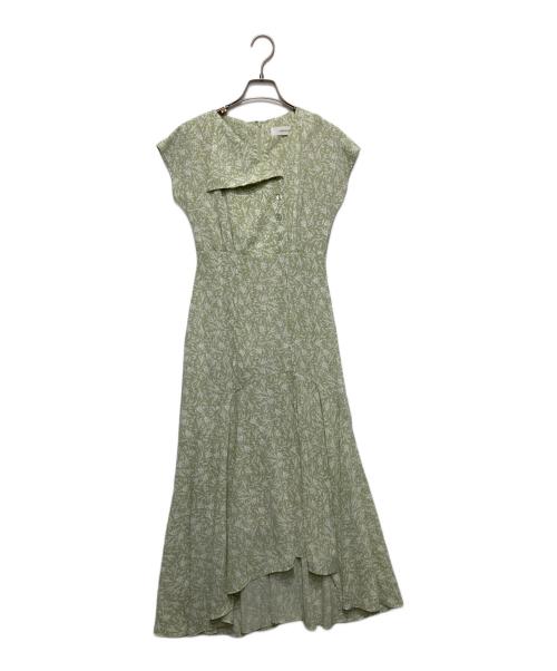 LAGUNA MOON（ラグナムーン）LAGUNA MOON (ラグナムーン) フラワーアシンメトリーカラーワンピース グリーン サイズ:Sの古着・服飾アイテム