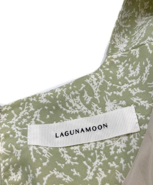 LAGUNA MOON（ラグナムーン）LAGUNA MOON (ラグナムーン) フラワーアシンメトリーカラーワンピース グリーン サイズ:Sの古着・服飾アイテム