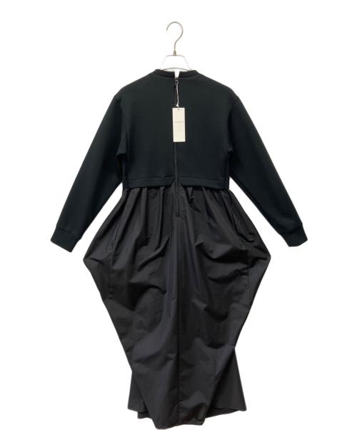 #Newans（ハッシュニュアンス）#Newans (ハッシュニュアンス) クリオネシルエットコンビドレス ブラック サイズ:1の古着・服飾アイテム