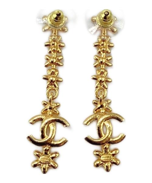 CHANEL（シャネル）CHANEL (シャネル) ココマーク フラワー ラインストーン ピアスの古着・服飾アイテム