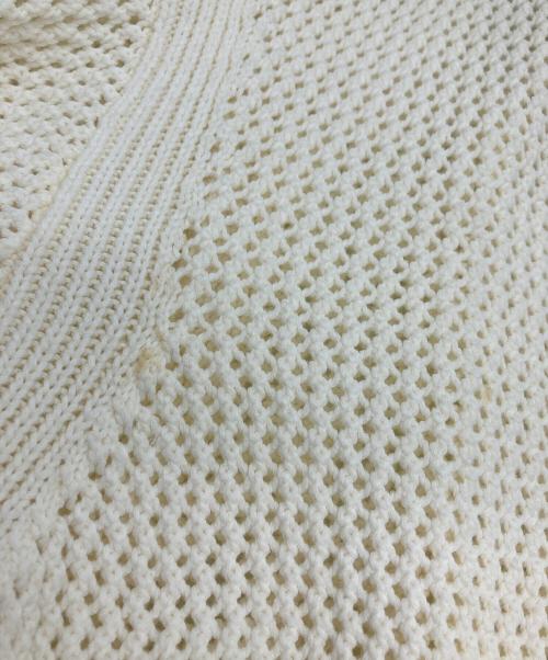 Diagram（ダイアグラム）Diagram (ダイアグラム) ラインメッシュニットカーディガン ホワイト サイズ:36の古着・服飾アイテム