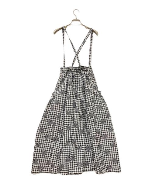 Maglie le cassetto（マーリエ ル カセット）Maglie le cassetto (マーリエ ル カセット) 千鳥×ハートジャガードスカート ブラック サイズ:5の古着・服飾アイテム