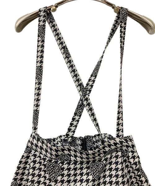 Maglie le cassetto（マーリエ ル カセット）Maglie le cassetto (マーリエ ル カセット) 千鳥×ハートジャガードスカート ブラック サイズ:5の古着・服飾アイテム